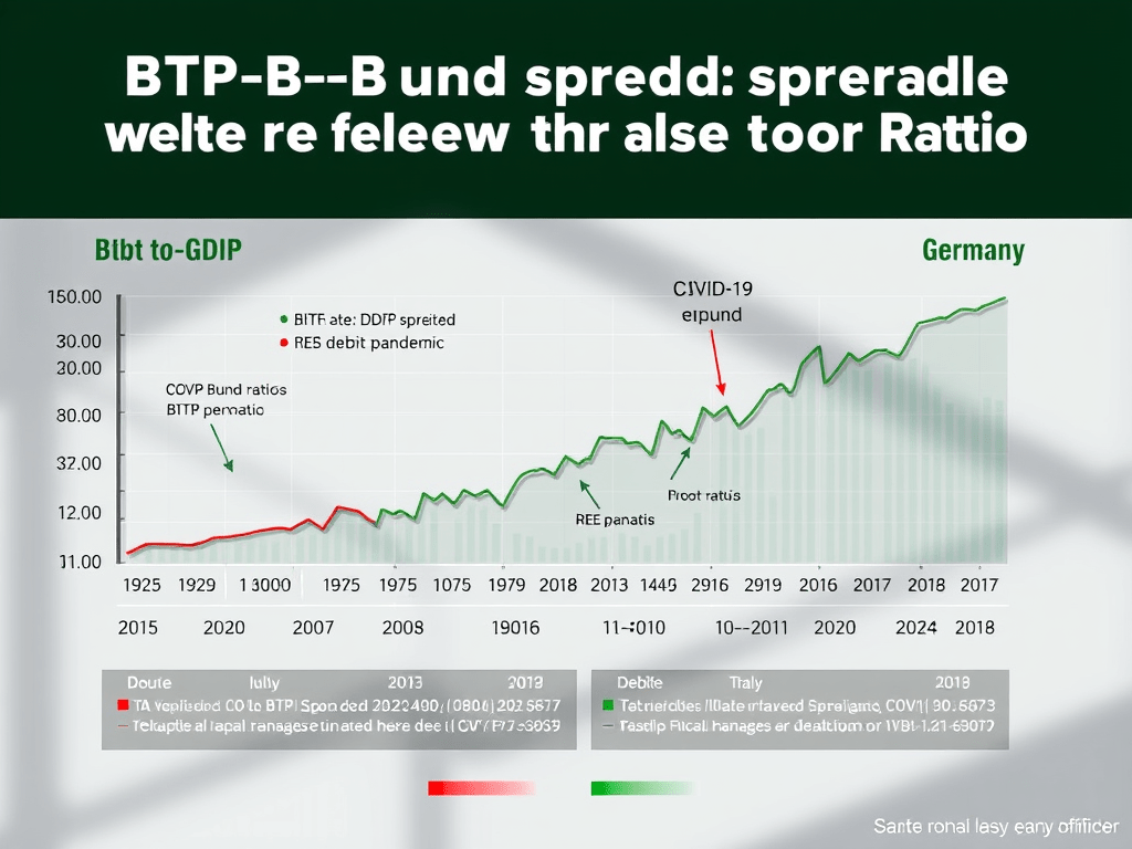 Spread BTP-Bund e la mancata correlazione con il rapporto debito, PIL e&nbsp;Debito/PIL